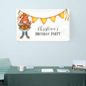 Gnome Thanksgiving Theme Birthday Party Spandoek (Beurs)