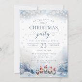 Gnome thema winter Kerstfeest uitnodiging (Voorkant)