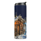 Gnome Thermal Kerstmis Night Tumbler Thermosbeker (Gedraaid links)