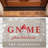 Gnome Thuis Als Thuis Kerstmis Familie Deurmat