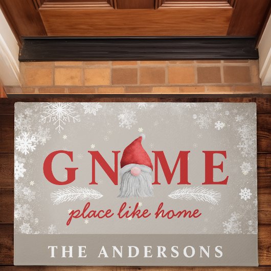 Gnome Thuis Als Thuis Kerstmis Familie Deurmat