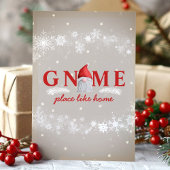 Gnome Thuis Als Thuis Kerstmis Feestdagen Kaart