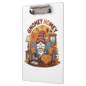 Gnome thuis seizoensgebonden pompoen ontwerp klembord (Links)