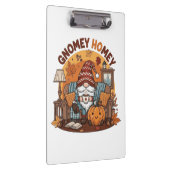 Gnome thuis seizoensgebonden pompoen ontwerp klembord (Rechts)