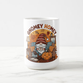 Gnome thuis seizoensgebonden pompoen ontwerp koffiemok