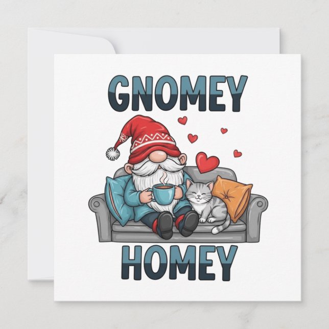 Gnome thuiskomende kabouter thuis (Voorkant)