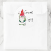 Gnome Thyself Cartoon Sticker (Tas)