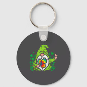 Gnome Tie Dye Klaver St. Patrick's Dag Hipe Sleutelhanger