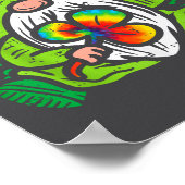 Gnome Tie Dye Shamrock Clover St Patricks Day Hipe Poster (Hoek)