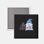 Gnome Tis The Season  Magneet (Voorkant / Achterkant)