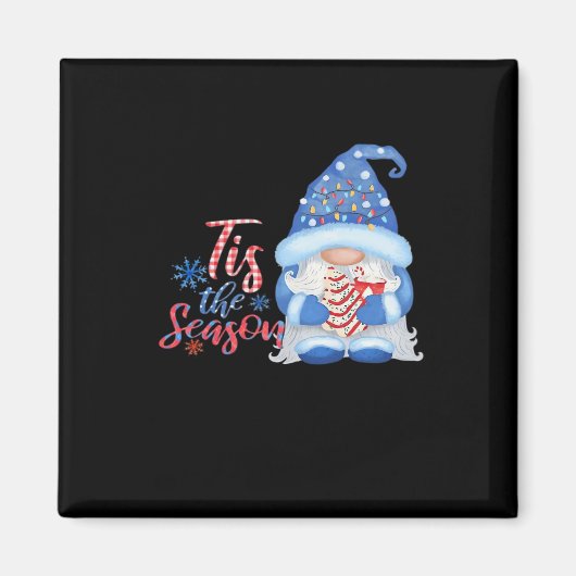 Gnome Tis The Season  Magneet (Voorkant)
