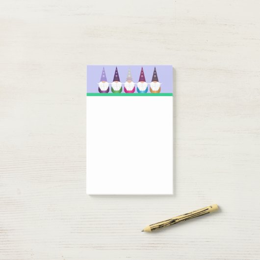 Gnome Toss Post-it® Notes (Op bureau)