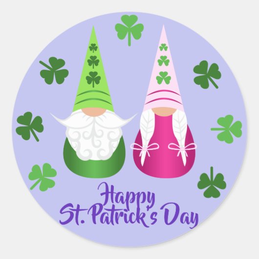 Gnome Toss St. Patrick's Day Ronde Sticker (Voorkant)