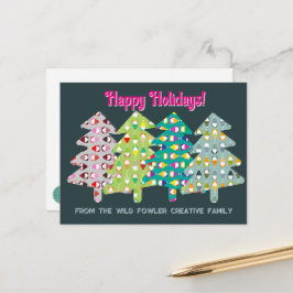 Gnome Tree Vakantie Wensen Briefkaart