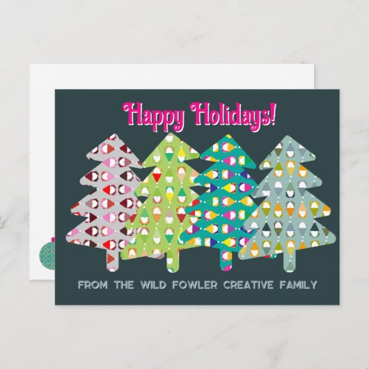 Gnome Tree Vakantie Wensen Briefkaart (Voorkant / Achterkant)