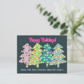 Gnome Tree Vakantie Wensen Briefkaart (Staand voorkant)