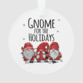 Gnome Trio kerstversiering Ornament (achterkant)