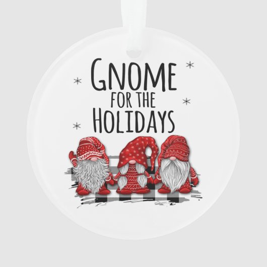Gnome Trio kerstversiering Ornament (achterkant)