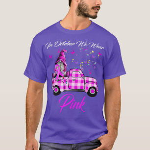 Gnome Truck Breast Cancer Bewustheid in oktober T-shirt