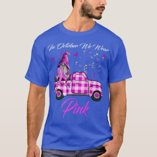 Gnome Truck Breast Cancer Bewustheid in oktober T-shirt