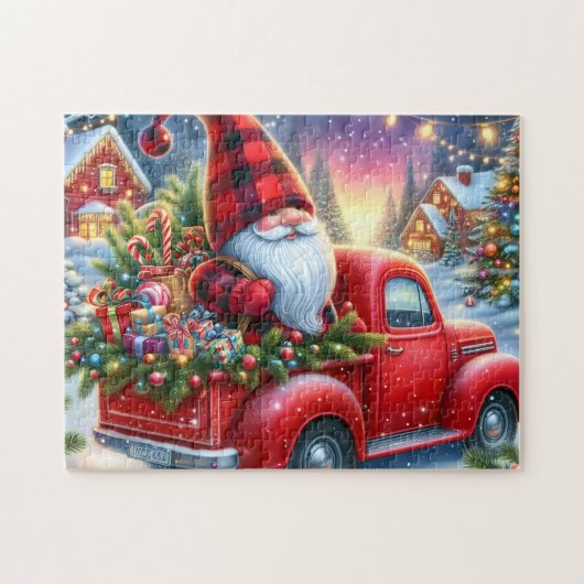Gnome Truck Christmas Tree Legpuzzel (Horizontaal)