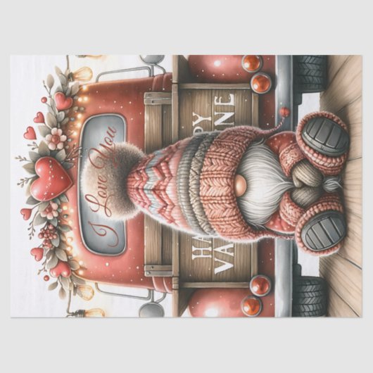 Gnome Truck Liefde Tissuepapier (Voorkant)