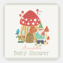 Gnome Tuin Paddestoel Groene Jongen Baby shower