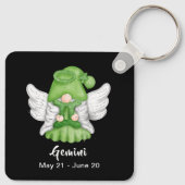 Gnome Tweeling Astrologie Sterrenbeeld Engel Sleut Sleutelhanger (Achterkant)