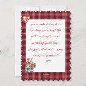 Gnome twijfel over het - Valentijnsdag platte Kaar Feestdagenkaart (Achterkant)