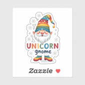 Gnome Unicorn Shirt Family Matching Group Christma Sticker (Vel)