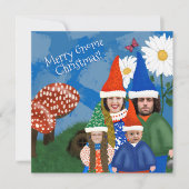Gnome Uw familie Vrolijk Kerstfeest Feestdagenkaart (Voorkant)