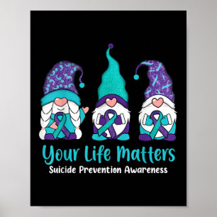 Gnome Uw Leven S Gno Zelfmoordpreventie Bewustzijn Poster