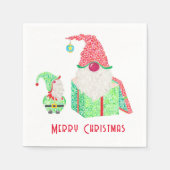 Gnome Vakantie Feest Cocktail servetten (Voorkant)