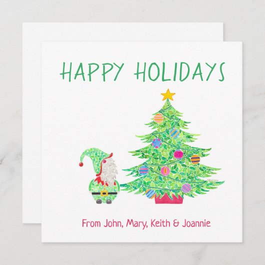 Gnome Vakantie Kaart (Voorkant / Achterkant)