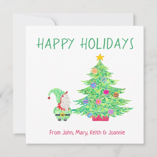 Gnome Vakantie Kaart (Voorkant)