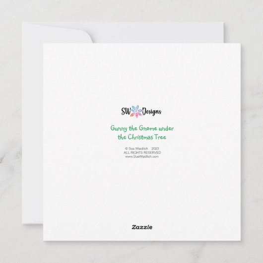 Gnome Vakantie Kaart (Achterkant)