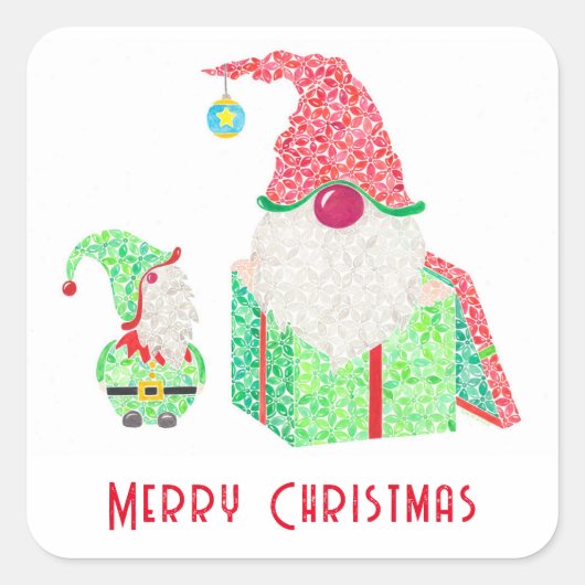 Gnome Vakantie Sticker (Voorkant)