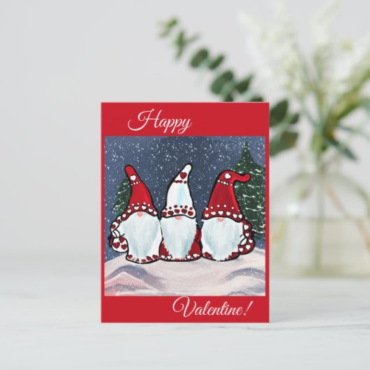 Gnome Valentijn Briefkaart (Staand voorkant)