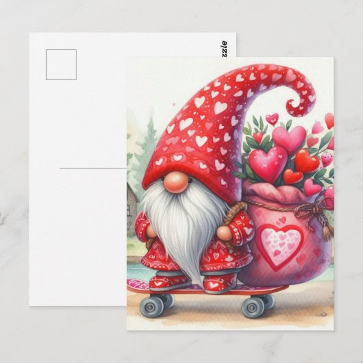 Gnome Valentijn Briefkaart (Voorkant / Achterkant)