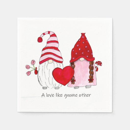Gnome Valentijn Een liefde zoals een gnoom andere Servet (Voorkant)