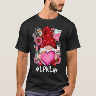 Gnome Valentijn LPN Nurse Nursing Valentijnsdag T-shirt