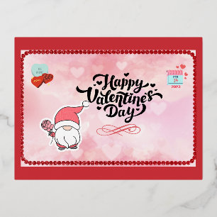 Gnome Valentine Day Kaart