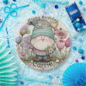 Gnome Verjaardag Borden, Custom Papieren Bordje (Feest)