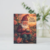 Gnome Verjaardag Kaart voor oma (Staand voorkant)