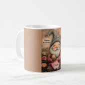 Gnome Verjaardag Ontwerp Koffiemok (Voorkant links)