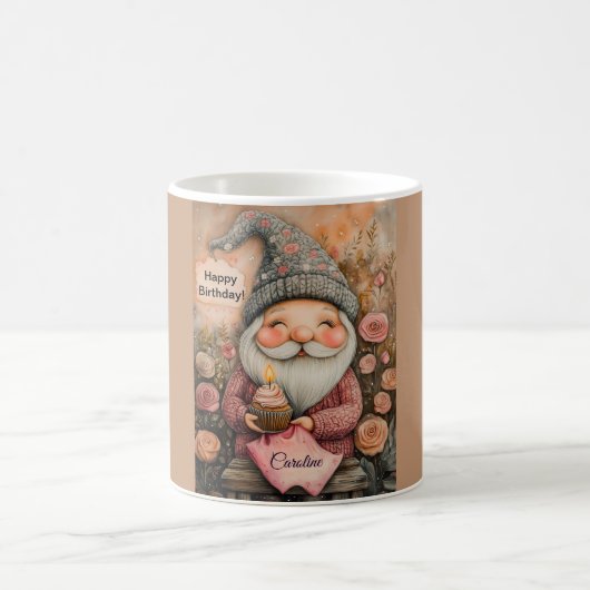 Gnome Verjaardag Ontwerp Koffiemok (Center)