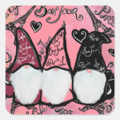 GNOME VIERKANTE STICKER (Voorkant)