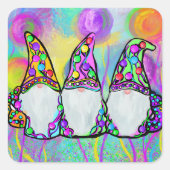 GNOME VIERKANTE STICKER (Voorkant)