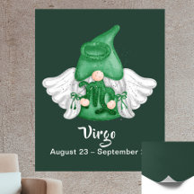 Gnome Virgo Astrology Sign Angel 40 x 50-inch Post