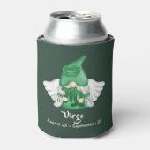 Gnome Virgo Astrology Sign Angel Blikjeskoeler (Blikje Voorkant)